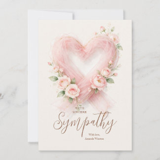 Ruban rose doux en forme de cœur Sympathie AML26
