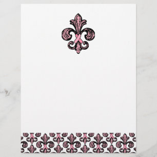 Ruban rose Fleur de lis