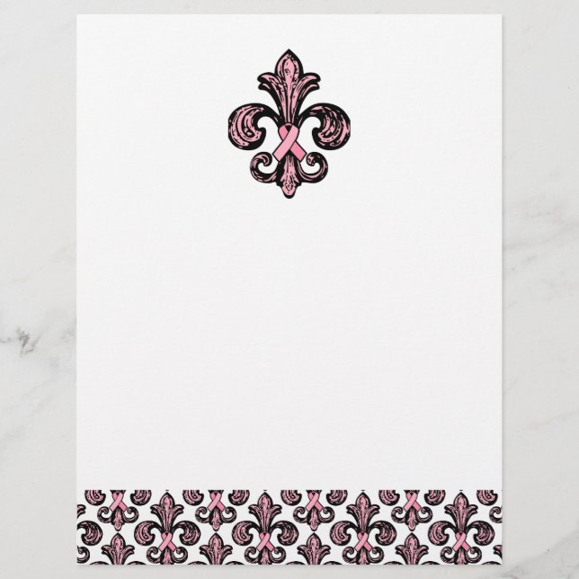 Ruban rose Fleur de lis (Devant)