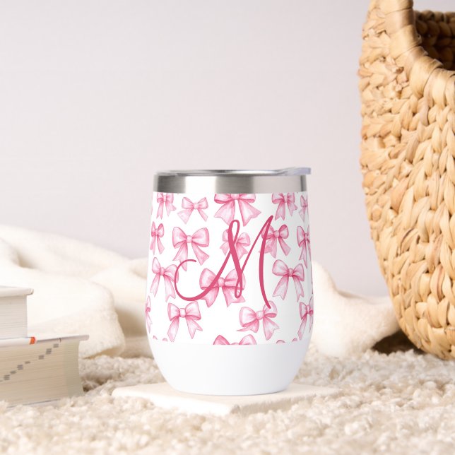 Ruban rose monogramme Coquette esthétique Prépa Te (Salon)