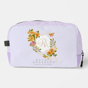 Ruban Rose or Monogramme Purple Print Cut Sac à co
