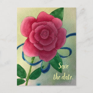 Ruban rose rose bleu Enregistrer la date Cartes po