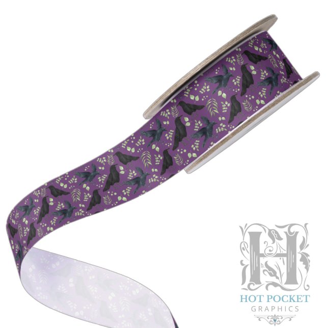 Ruban Satin Corbeau en Violet (Créateur téléchargé)