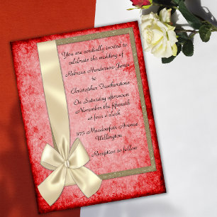 Ruban vintage en crème et invitation au mariage ro