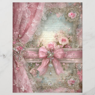 Ruban Vintage Rose Journal Intime Papier Scrapbook