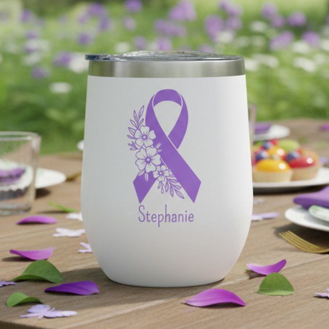 Ruban Violet Personnalisé de Sensibilisation à l'É (Créateur téléchargé)