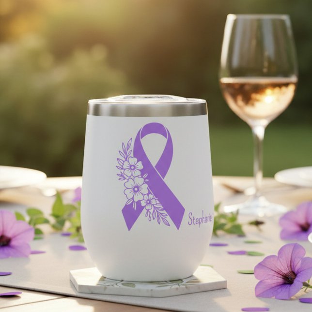 Ruban Violet Personnalisé de Sensibilisation à l'É (Créateur téléchargé)