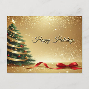 Rubans d'arbre de Noël Carte postale de vacances