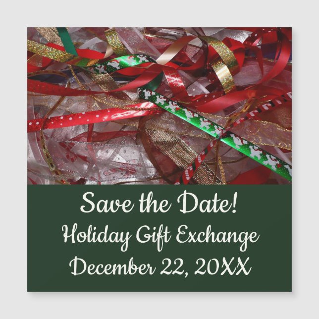 Rubans de Noël Rouge Vert et Or Vacances (Devant)