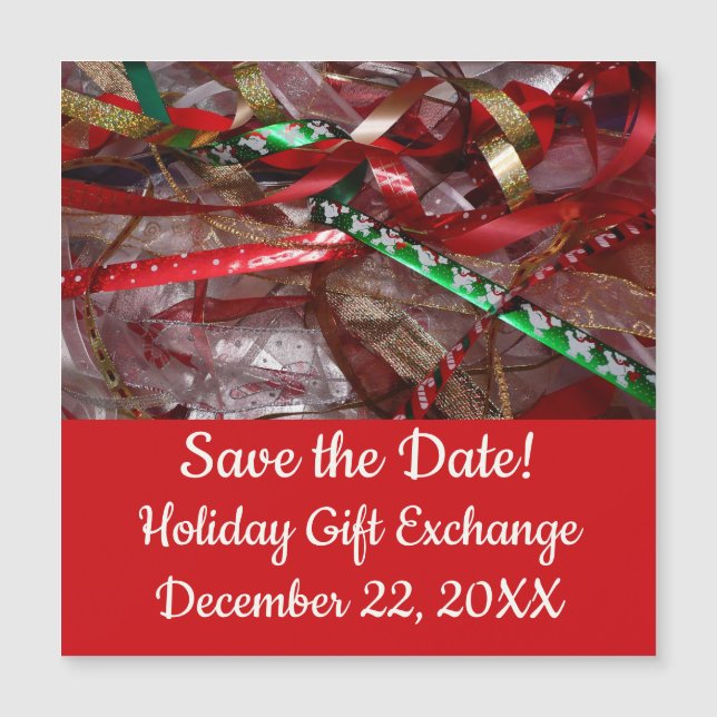 Rubans de Noël Rouge Vert et Or Vacances (Devant)