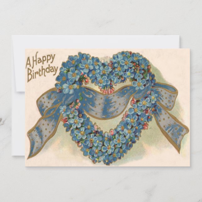 Rubans Floraux Forget-Me-Not de Coeur (Devant)