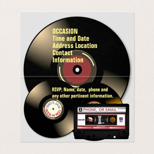 Rubans mixtes rétro des années 80 et disques (Inside Unfolded)