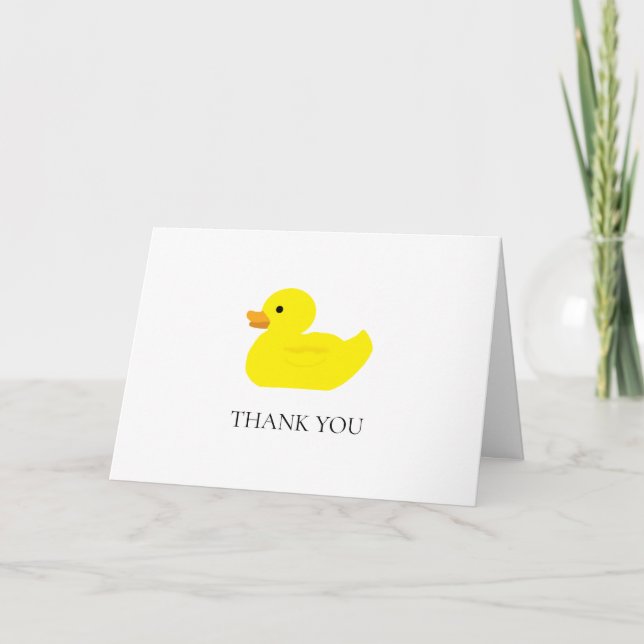 Rubber Canard Douche Anniversaire Carte de remerci (Devant)