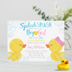 Rubber Duck Genre Revela Party Invitation