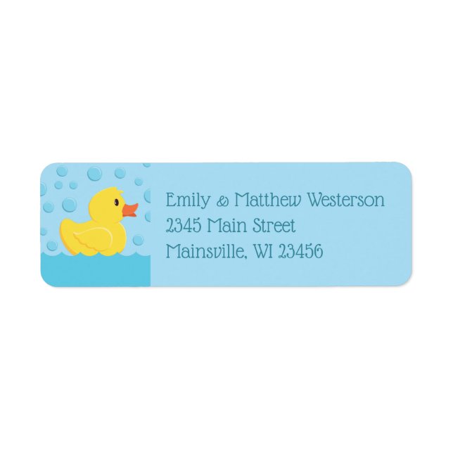 Rubber Ducky Adresse de retour Sticker Étiquettes (Devant)