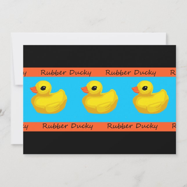 Rubber Ducky Anniversaire Invitations (Devant)