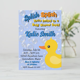 Rubber Ducky Baby Shower Invitations