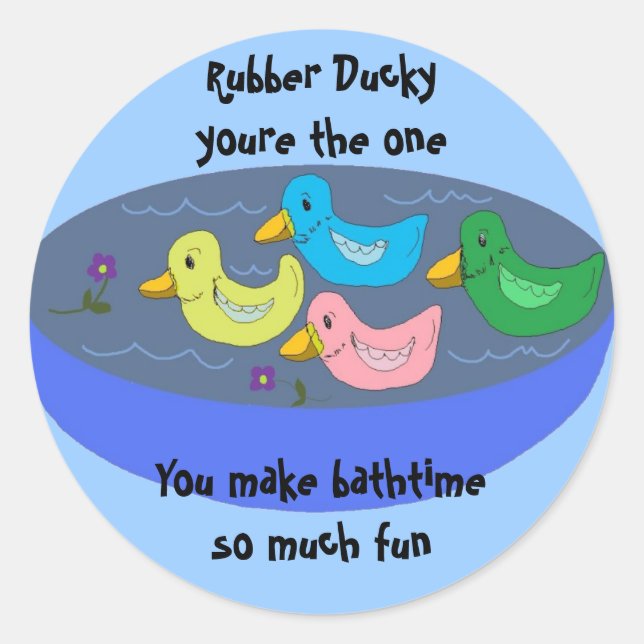 Rubber Ducky - Bathtime sticker (Devant)