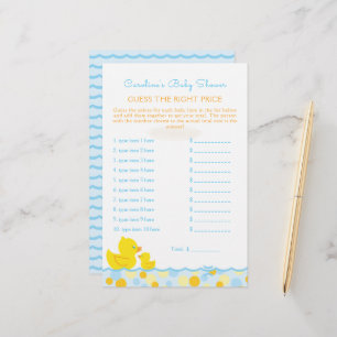 Rubber Ducky Devis Prix Baby shower Jeu
