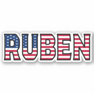 Ruben Nom Prénom USA Autocollant Set d'autocollant