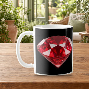 Rubis Diamant Rouge Pierre précieuse Luxe Tasse No
