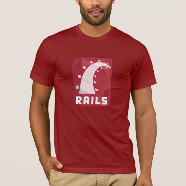 Rubis sur le T-shirt de rails (rubis) (Devant)