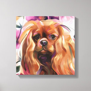 'Ruby' Cavalier chien art imprimé sur toile