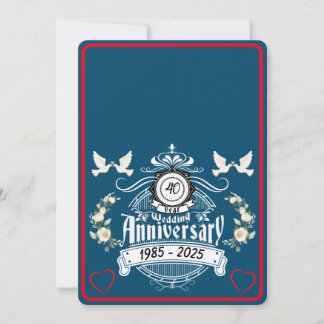 Ruby Jubilee 2 Photo Invitation du 40e anniversair