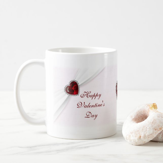 Ruby Pink Valentine's Day Mug (Avec donut)