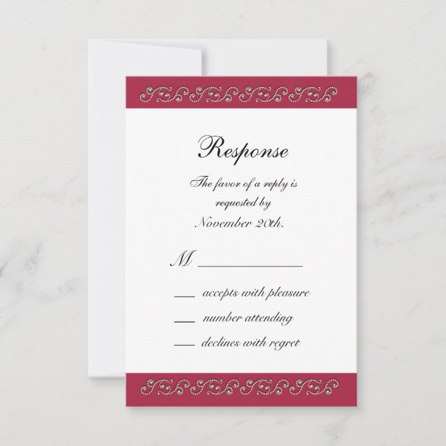 Ruby Red et Pearls RSVP (Devant)