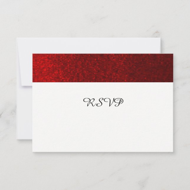 Ruby Red Faux Parties scintillant RSVP (Devant)