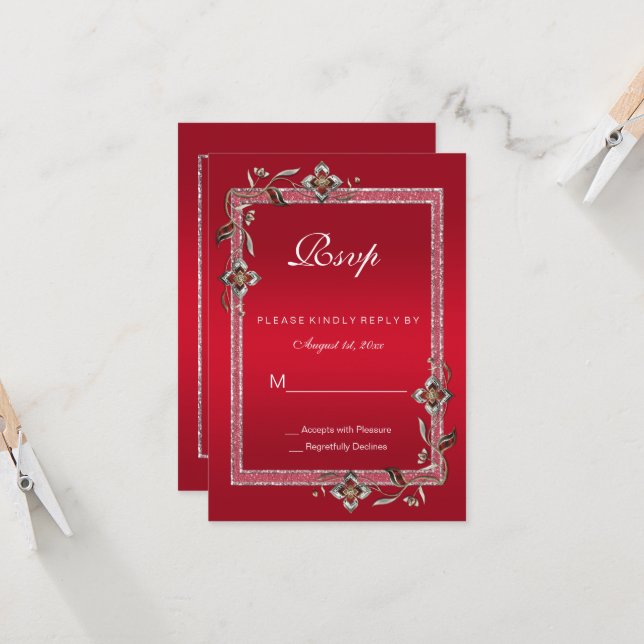 Ruby Red Gems & Parties scintillant Ruby 40E Maria (Devant/Arrière en situation)