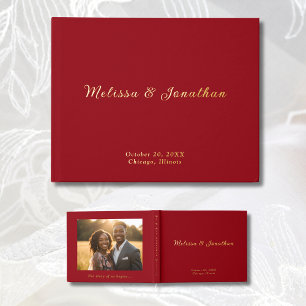 Ruby Red Livre d'invité Photo Foil Livre d'or Bijo