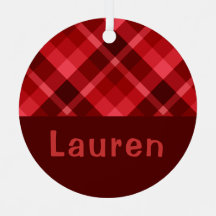 Ruby Rouge Plaqué Monogramme Cercle Métal Ornement