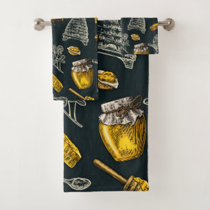 Ruche d'abeille miel foncé jaune vintage chic orga