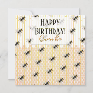 ruche d'abeilles   Carte d'anniversaire