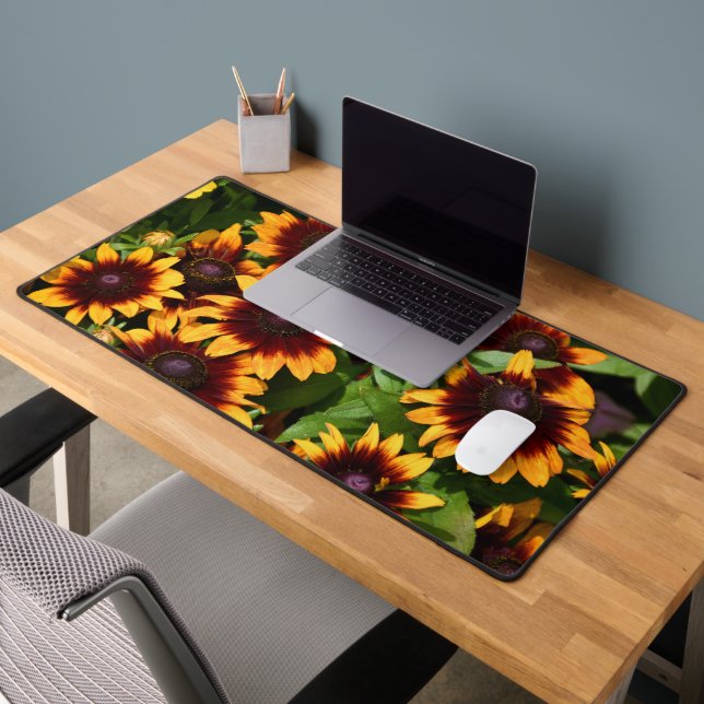 Rudbeckias floral jaune et bronze (Bureau 2)