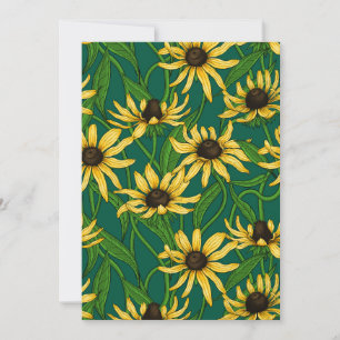 Rudbekia jaune sur vert foncé