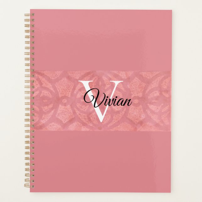 Ruddy Pink Batik Nom Monogrammé (Devant)