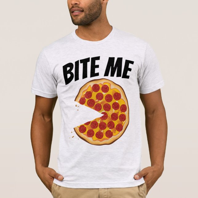 RUDE T-shirt PIZZA POUR HOMMES OFFENSIFS (Devant)