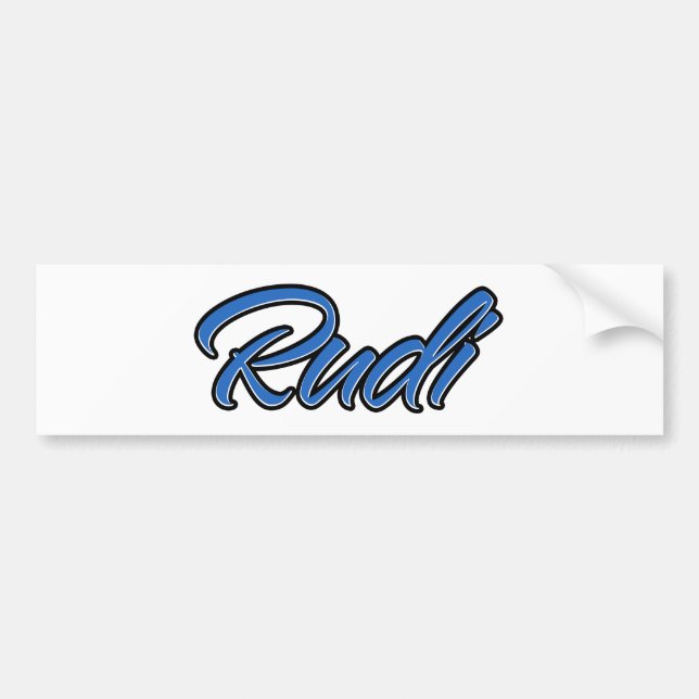 Rudi Nom bleu Aufkleber Sticker Autoaufkleber (Devant)