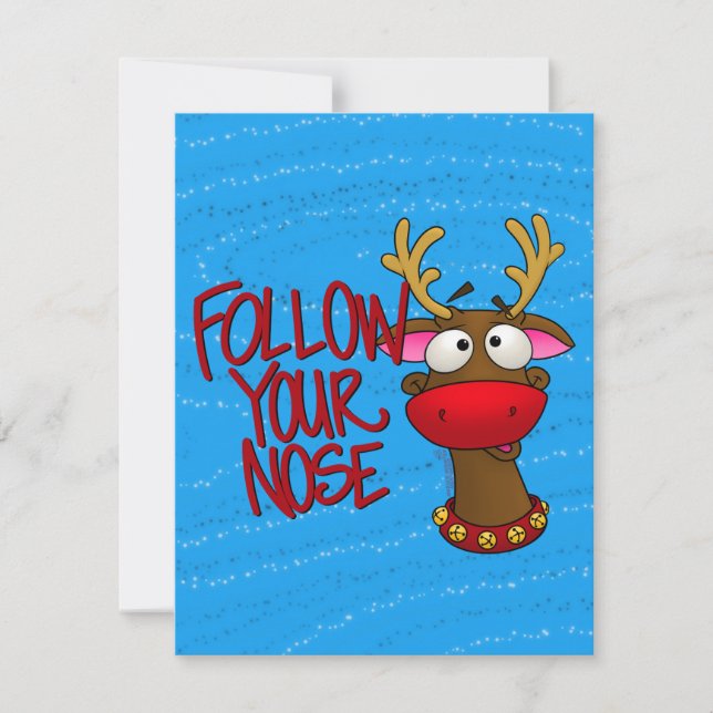 Rudolph, carte d'ornement en papier (Devant)