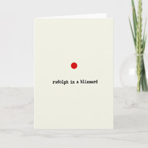 Rudolph dans une carte de Noël amusante à Blizzard