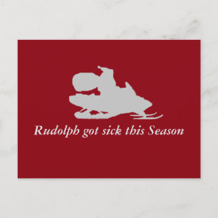 Rudolph est tombé malade cette saison carte postal