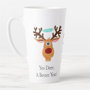 Rudolph le visage masqué renne latte Mug