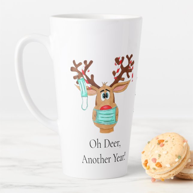 Rudolph le visage masqué renne latte Mug (En situation)