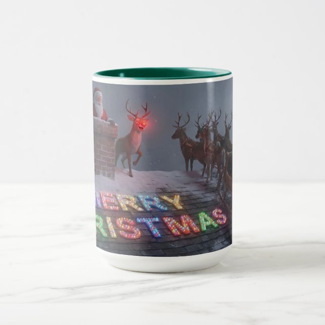 Rudolph, Mug de Noël sans un Mot AI Utilisé (Centre)