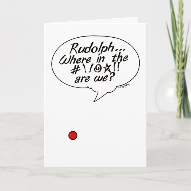 Rudolph... Où dans #! !@ Abez ! Carte cadeau de va (Devant)