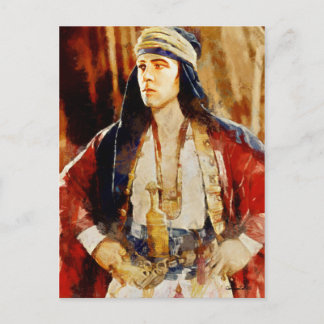 Rudolph Valentino comme carte postale de l'art She