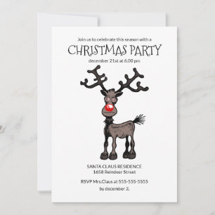 Rudolphs Noël Fête Invitation